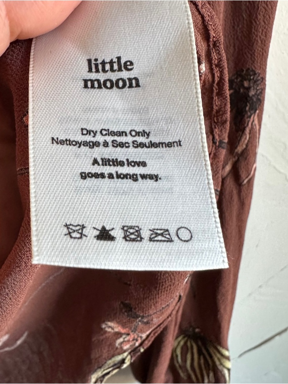 Little Moon Brown Floral Ruffle Blouse Earthy Coquette Cottagecore Prairie XS? - Picture 7 of 11